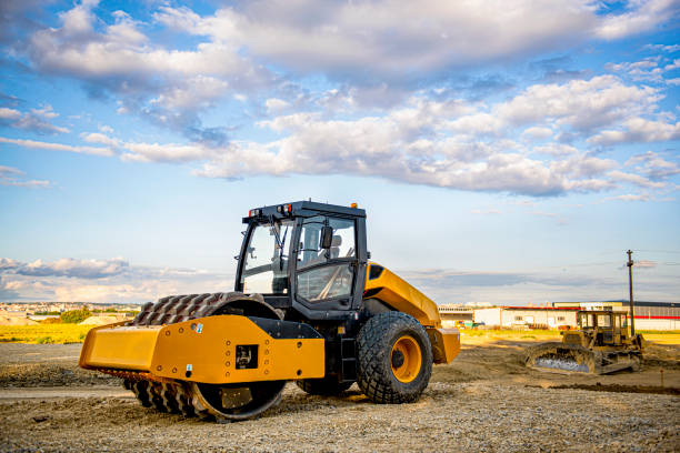 istock Flat excavator for construction preparation stock photo 1297460765