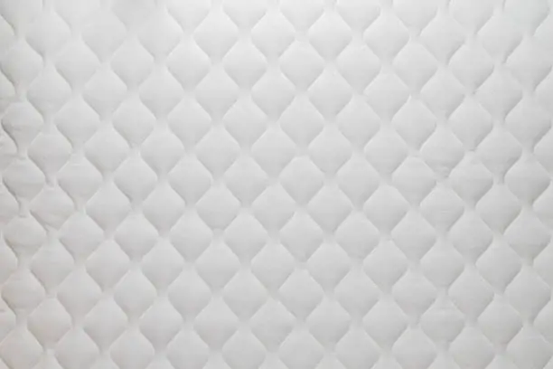 Photo of Soft white mattress flat background and texture.