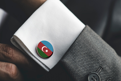 Azerbaijani Flag on cufflinks.