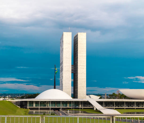 kongres narodowy brazylii. kongres narodowy, izba deputowanych, senat federalny, brasilia, brazylia. - national congress building zdjęcia i obrazy z banku zdjęć