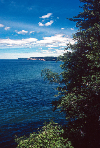 Pictured Rocks National Lakeshore - Lake Superior View Vertical - 2000. Scanned from Kodachrome 64 slide.