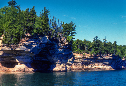 Pictured Rocks National Lakeshore - Cave Rocks - 1982