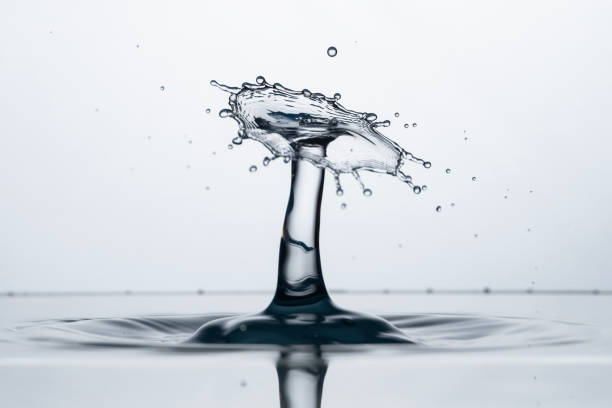 istock Freeze water liquid drop splash on pure background 1297476762