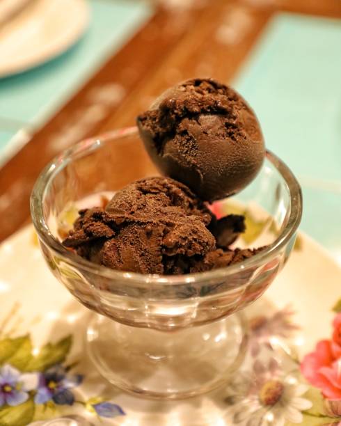 istock Dark chocolate ice cream/gelato 1297483426