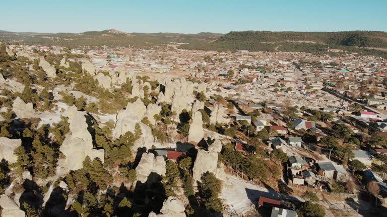 Incredible Drone Video Of Caldera Formations Around The Little Town Of san Juanito, Chihuahua, Sierra Madre, Copper Canyon, Mexico