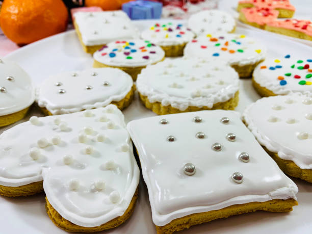 istock Christmas cookies close up. 1297486805