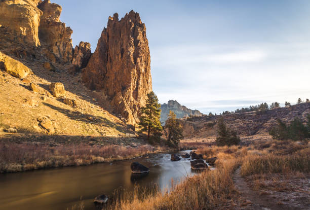 istock Rock formation and water stream landscape 1297490537