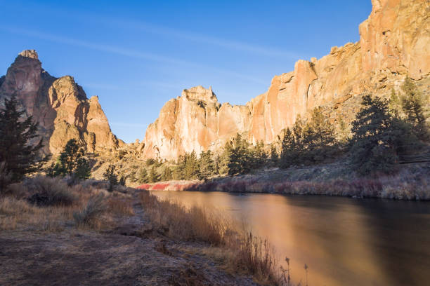 istock Rock formation and water stream landscape 1297490567