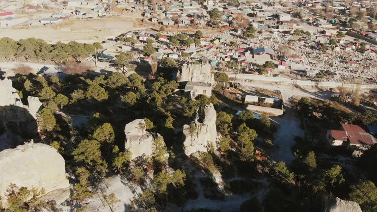 Incredible Drone Video Of Caldera Formations Around The Little Town Of san Juanito, Chihuahua, Sierra Madre, Copper Canyon, Mexico