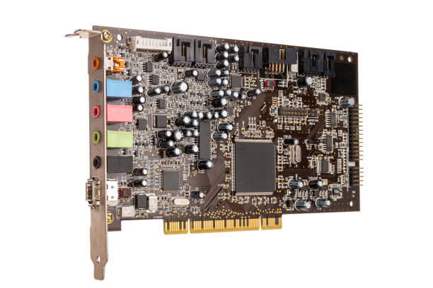 istock professional computer device external sound card for playback and recording, mixer, audio inputs and audio outputs 1297492580