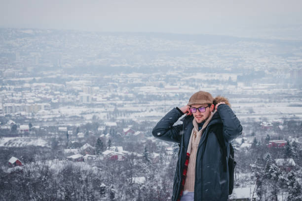 istock A man of a snowy day 1297493649