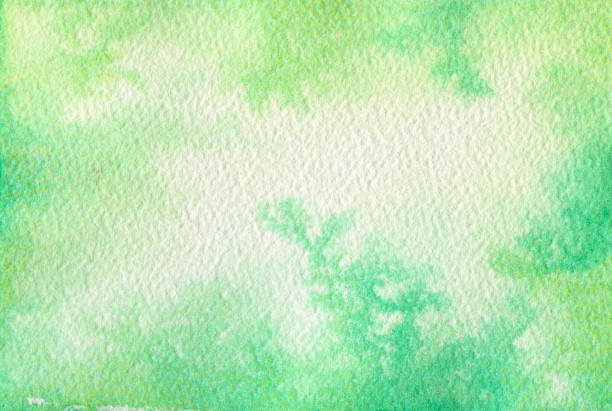 istock Recycle concept. Green watercolor background with watercolour ombre. 1297496439