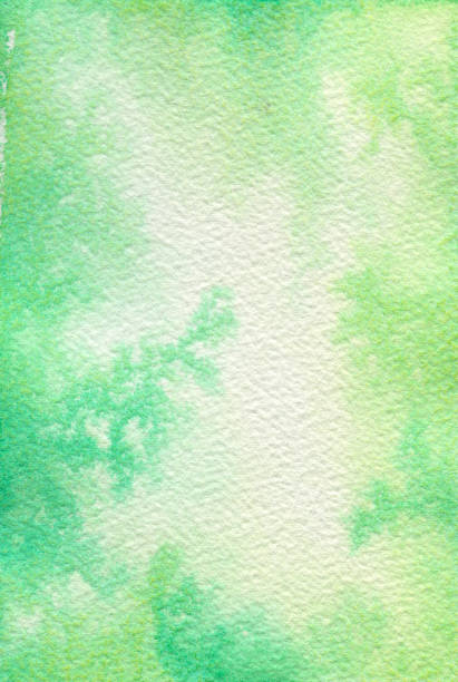 istock Recycle concept. Green watercolor background with watercolour ombre. 1297497084