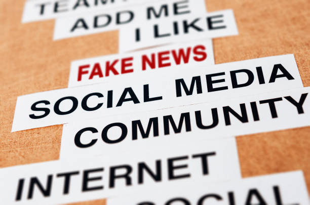 Social Media concept about the fake news Social Media concept about the fake news american propaganda stock pictures, royalty-free photos & images