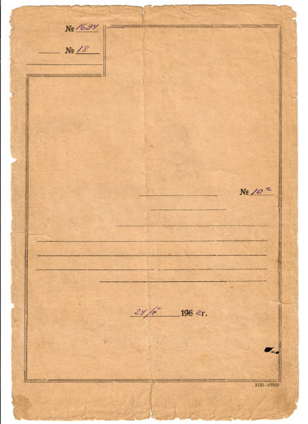 istock Old paper 1960 isolated on a white background 1297500170