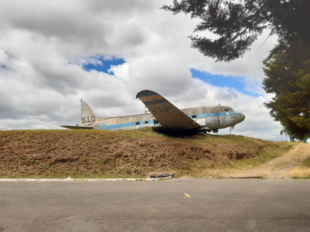 istock Old abandoned military airplane guatemala air force 1297503376