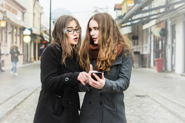 istock Two girl take a selfie photography 1297505418