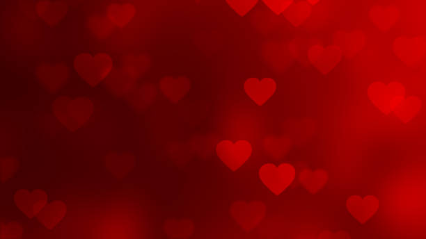 абстрактный валентин фон с bokeh и сердца - valentines day stock illustrations