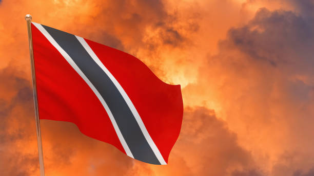 istock Trinidad and Tobago flag on pole 1297509181