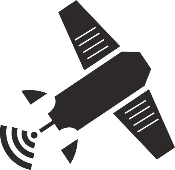 Vector illustration of Satellite vector icon