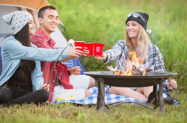 istock Cheers to a few nights of camping 1297513295