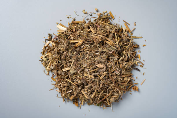 istock top view herb LaoGuanCao or Erodii Herba or Geranii Herba or Common Herons Bill Herb 1297516137