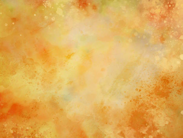 Gold background with orange and yellow grunge texture design, old vintage distressed autumn or thanksgiving watercolor painted spatter and mottled illustration Orange gold and yellow background texture grunge, autumn or thanksgiving colors in abstract old watercolor paint border spatter and marbled design watercolor thanksgiving stock pictures, royalty-free photos & images