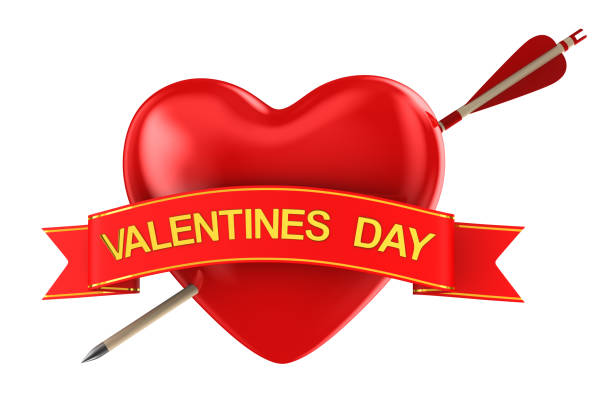 istock Arrow and heart on white background. Isolated 3D illustration 1297527194