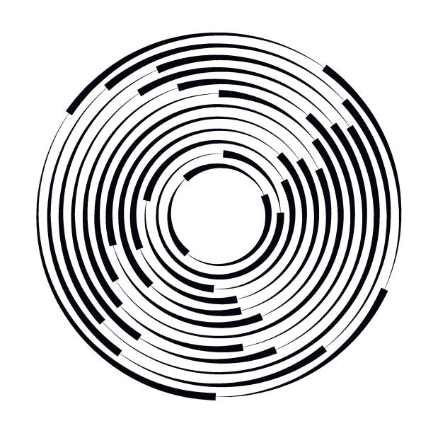 ÐÐµÑÐ°ÑÑ Circular interrupted lines. Abstract background of modern technology. flat Vector illustration isolated gyration stock illustrations