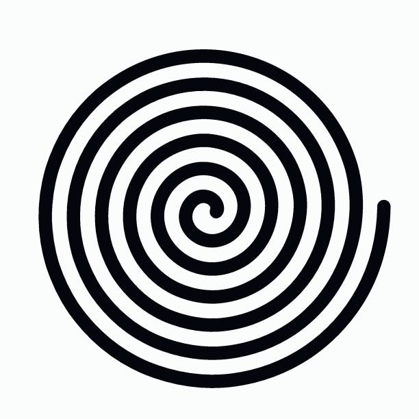 ÐÐµÑÐ°ÑÑ psychedelic figure of a spiral, circulation. flat vector illustration isolated spiral stock illustrations