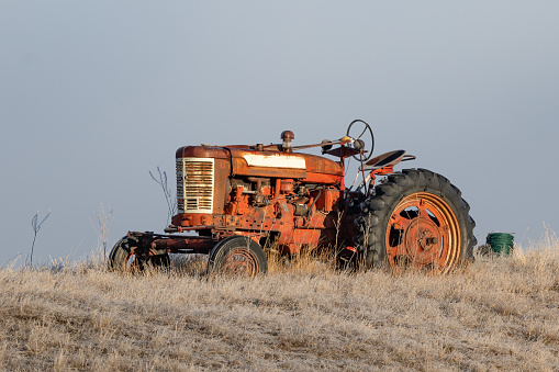 Antique farm tractor