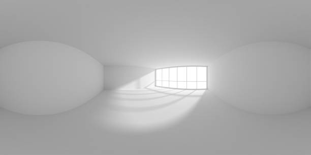 istock White empty business office room with sunlight from big window HDRI environment map 1297543407