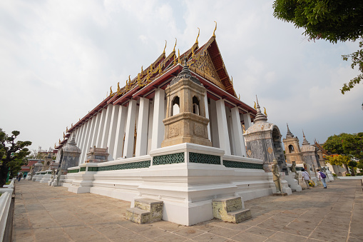 Wat Suthat Thepwararam is an ancient temple in Bangkok in Thailand.