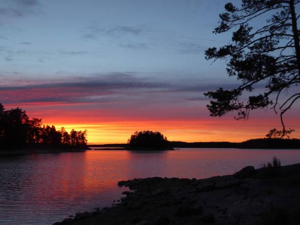 istock Red Sunset in Sweden 1297545161