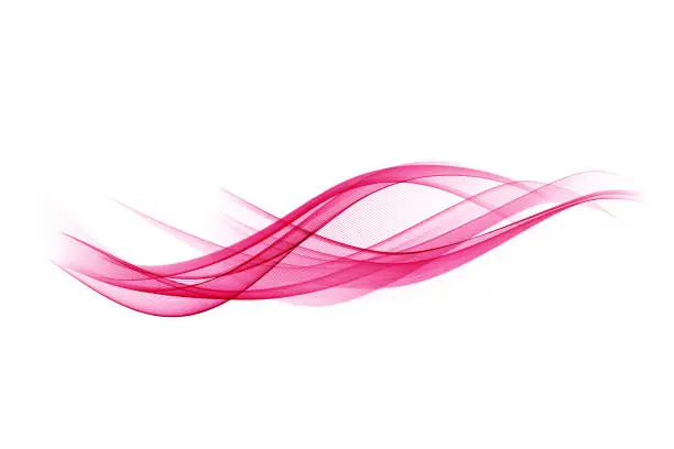 Vector illustration of Abstract Simple Pink Wave. Vector Illustration.