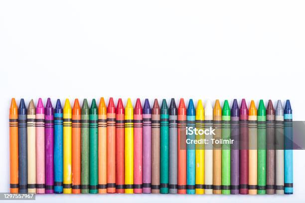 Pencils Stock Photo - Download Image Now - Crayon, Cut Out, Wax