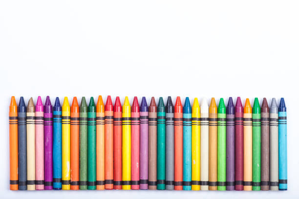 pencils - color image photography crayon art imagens e fotografias de stock