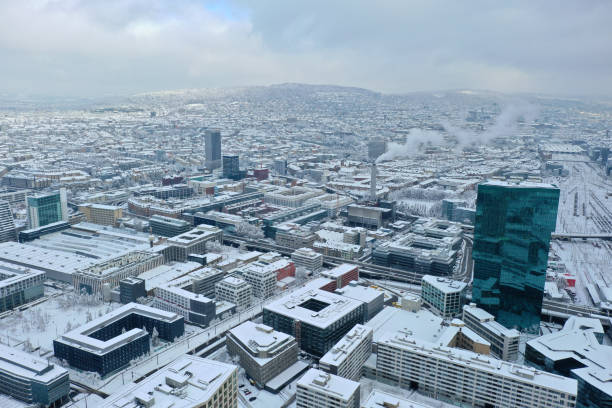 istock Zurich City snow covered 1297563644