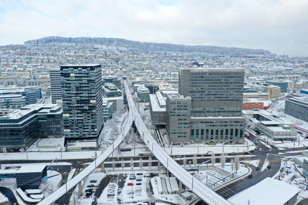 istock Zurich City district 5 snow covered 1297563645