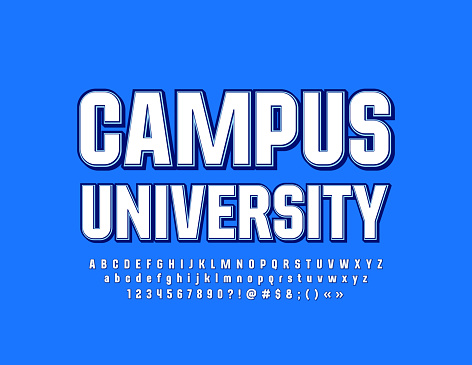 University Letras Rojas Ilustración de Logotipo De Educación Vectorial Campus University ...