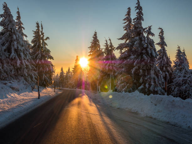 istock Sun blinds on a street in winter 1297565812