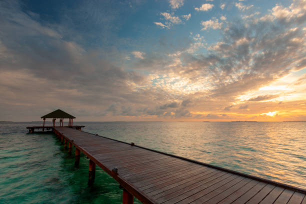 istock Dawn In The Maldives 1297567959