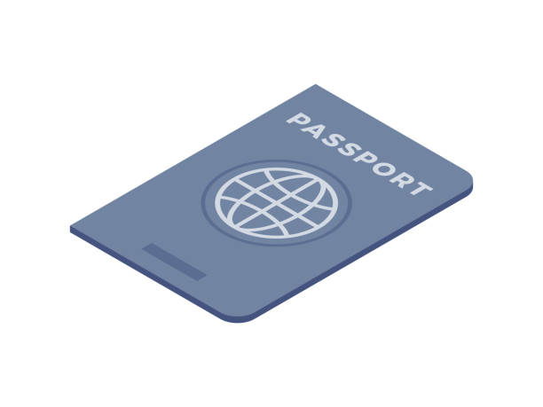 ilustraciones, imágenes clip art, dibujos animados e iconos de stock de diseño vectorial de pasaporte de dibujos animados para concepto de viaje - passport computer graphic digitally generated image white background