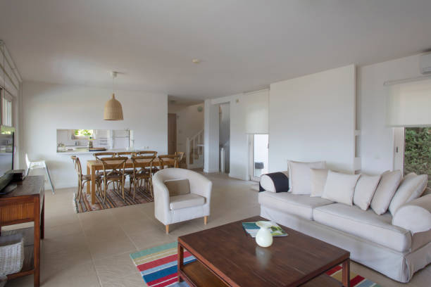 istock Luxury House Interior Focusing the Living 1297569565