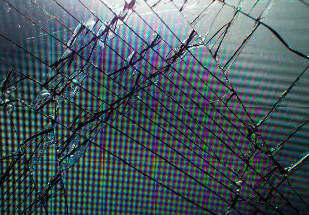 istock Broken glass texture. Close up photo. 1297572623