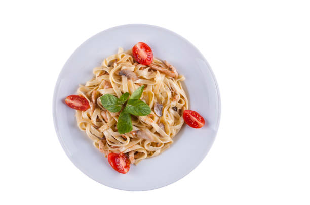 istock Turkish Style Tomato Alfredo Fettucini Pasta 1297576369
