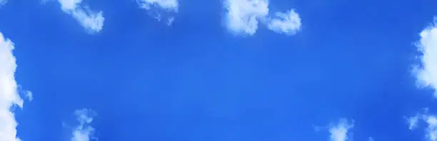 long blue sky with clouds