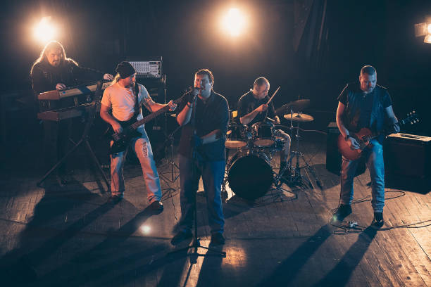istock Rock and roll music band 1297584083