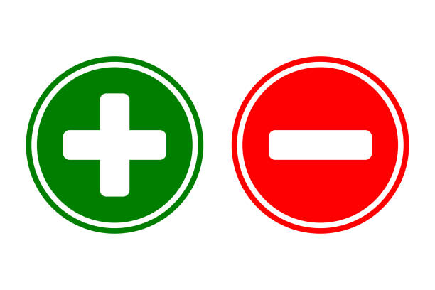 istock Plus and minus sign icon. Green plus and red minus symbol. 1297586307