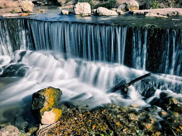 waterfall in autumn